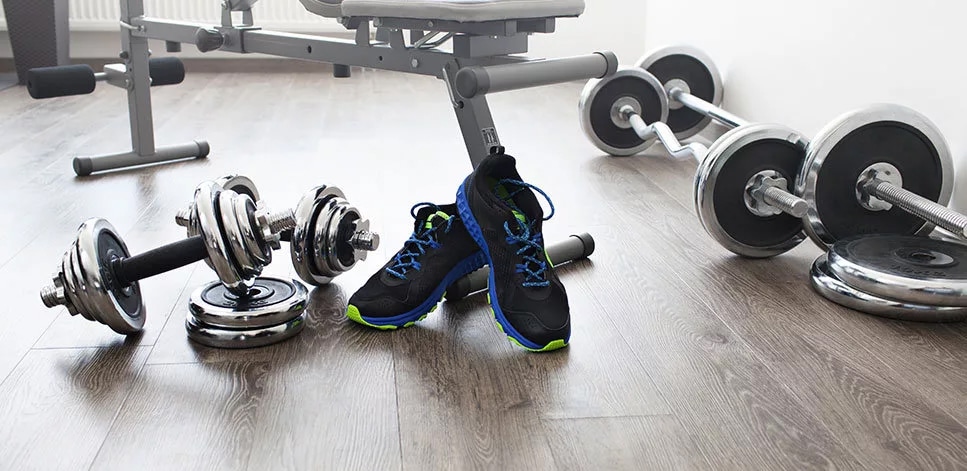 Shoes on gym floor